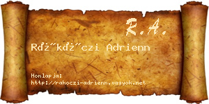 Rákóczi Adrienn névjegykártya