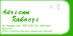 adrienn rakoczi business card